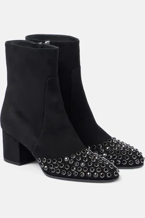Alaïa Alaïa Stivaletti in suede con cristalli