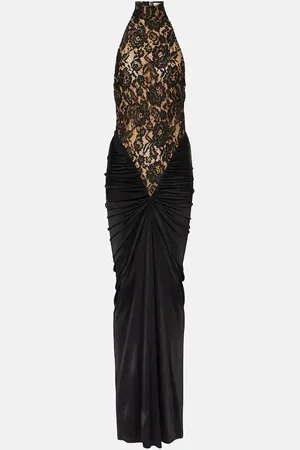 Ilkyaz Ozel Abito lungo Cass con pizzo e ruches