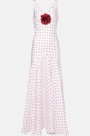 RODARTE Abito lungo in twill di seta a pois