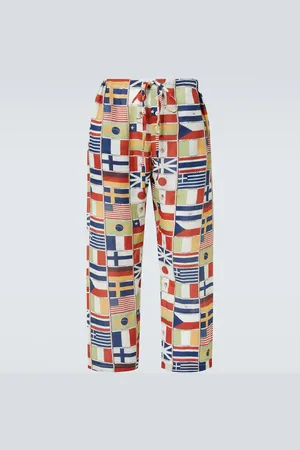 BODE Pantaloni regular International in lino