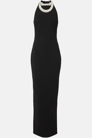 Balmain Abito lungo con cristalli