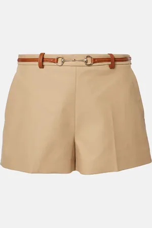 Gucci Shorts Horsebit in drill di cotone