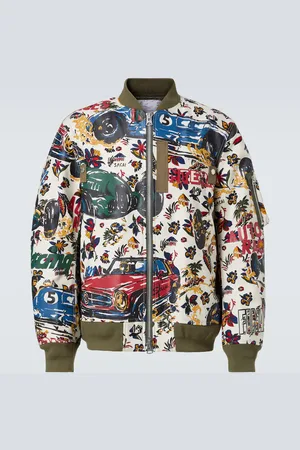 SACAI Bomber in cotone con stampa