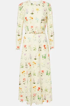 MONIQUE LHUILLIER Abito midi in pizzo
