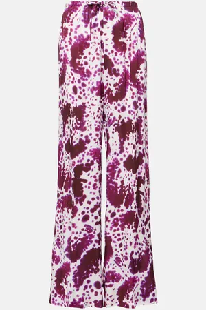 DRIES VAN NOTEN Pantaloni regular in crêpe