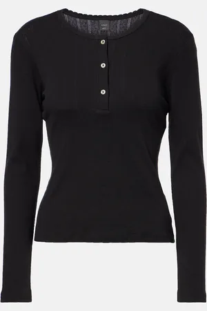 Leset Top con bottoni in cotone pointelle