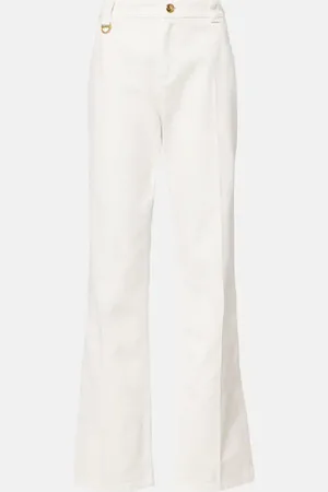 Chloé Chloé Pantaloni regular in canvas di cotone