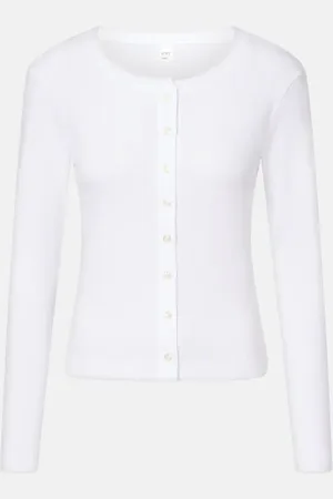 Leset Cardigan in cotone pointelle