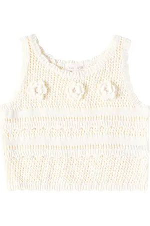 Louise Misha Gilet Raya in cotone con applicazione