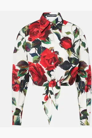 Dolce & Gabbana Camicia in cotone con stampa floreale