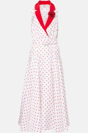 RODARTE Abito midi in twill di seta con cintura