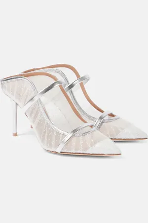 MALONE SOULIERS Mules Maureen 85 con pelle e glitter