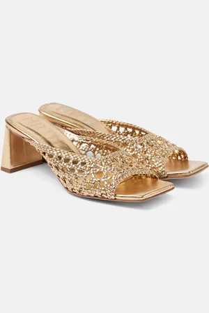 Souliers Martinez Mules Ernestina in pelle metallizzata