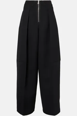 Jean Paul Gaultier Pantaloni a gamba larga in crêpe