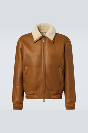 Burberry Bomber in pelle con shearling