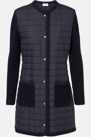 Moncler Cardigan in lana con imbottitura