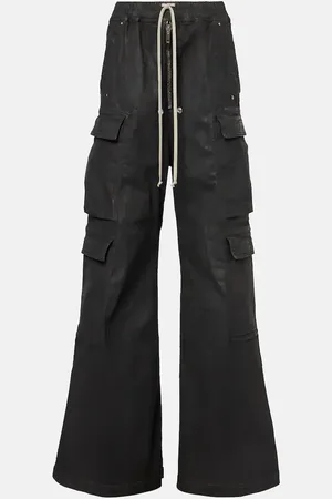Rick Owens Pantaloni a gamba larga in misto cotone