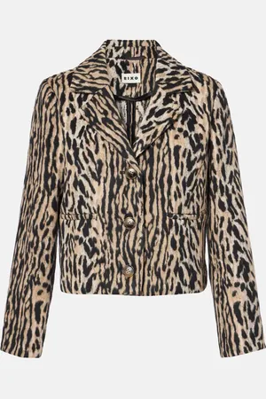 RIXO London Giacca Leila con stampa leopardata