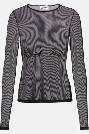 Jean Paul Gaultier Top in mesh trasparente