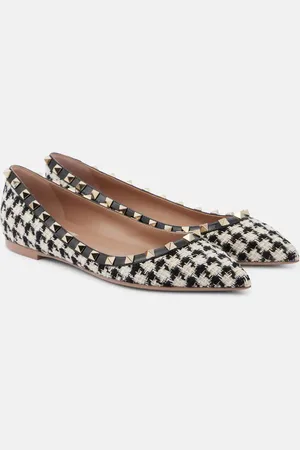 VALENTINO GARAVANI Ballerine Rockstud in tweed
