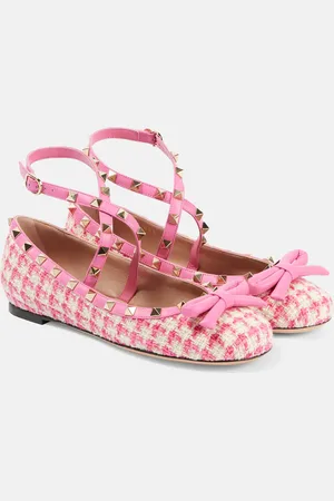 VALENTINO GARAVANI Ballerine Rockstud in tweed