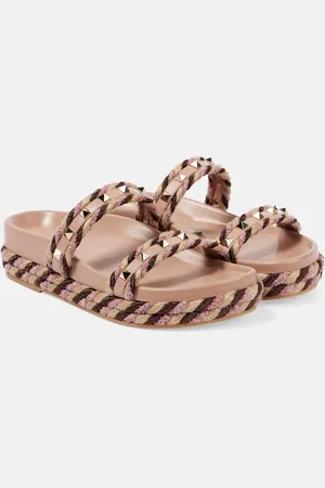 VALENTINO GARAVANI Sandali Rockstud Torchon con pelle