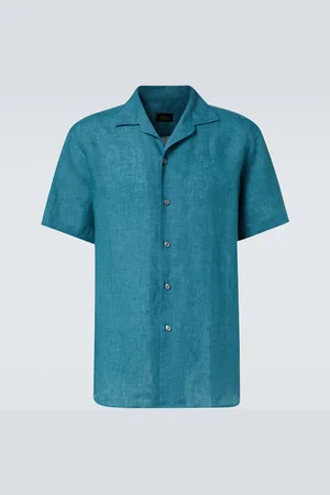 BRIONI Camicia bowling in lino
