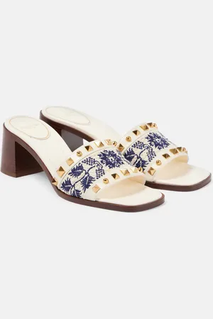 VALENTINO GARAVANI Mules County 60 Rockstud con ricamo