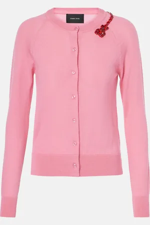 Simone Rocha Cardigan in lana e seta con cristalli