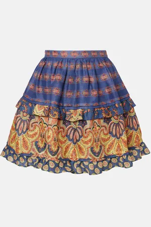 VALENTINO Minigonna Voyage Imaginaire in lino