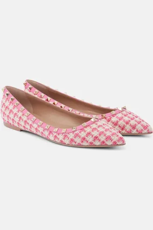 VALENTINO GARAVANI Ballerine Rockstud in tweed