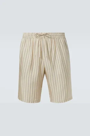 LE KASHA Shorts in seta a righe