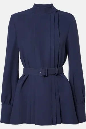 VALENTINO Blusa Cady Couture a pieghe