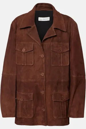 Nour Hammour Giacca Kargo in suede