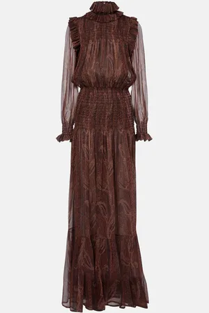 Saint Laurent Abito lungo in seta