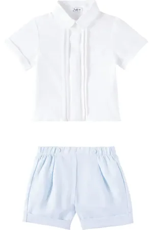 Il gufo Baby - Camicia e shorts in lino