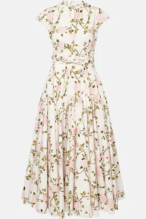 Giambattista Valli Abito lungo in cotone con stampa floreale