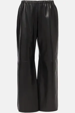 Nour Hammour Pantaloni a gamba larga Olan in pelle