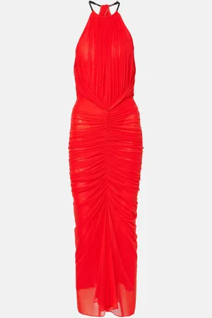 MUGLER Abito midi con scollo all