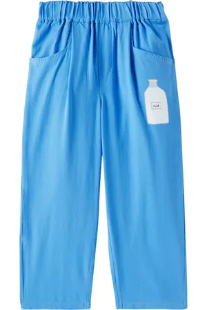 Jelly Mallow Pantaloni regular Milk in cotone