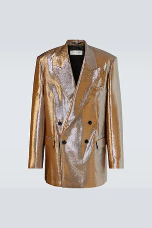 DRIES VAN NOTEN Blazer doppiopetto metallizzato
