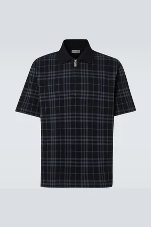 Burberry Polo Check in misto cotone