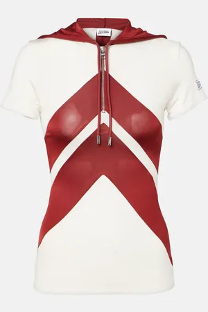 Jean Paul Gaultier Top in jersey con cappuccio