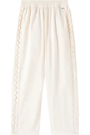 Molo Pantaloni Adelyn in cotone con pizzo