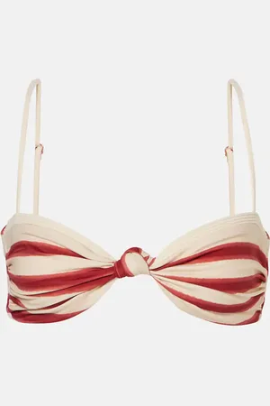 JOHANNA ORTIZ Top bikini a righe