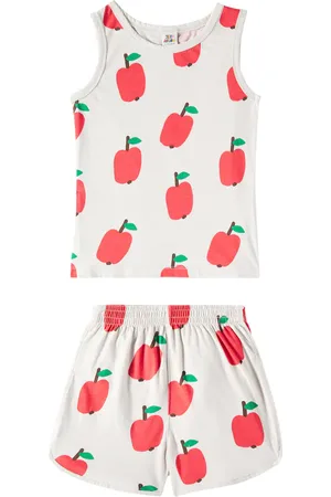 Jelly Mallow Top e shorts Apple in jersey con stampa