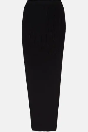 Rick Owens Gonna midi Sacriskirt in maglia a coste