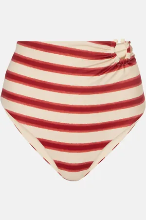 JOHANNA ORTIZ Slip bikini a vita alta con righe