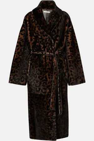 Nour Hammour Cappotto Imani in shearling con stampa