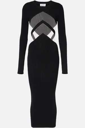 Jean Paul Gaultier Abito midi in jersey con pannelli